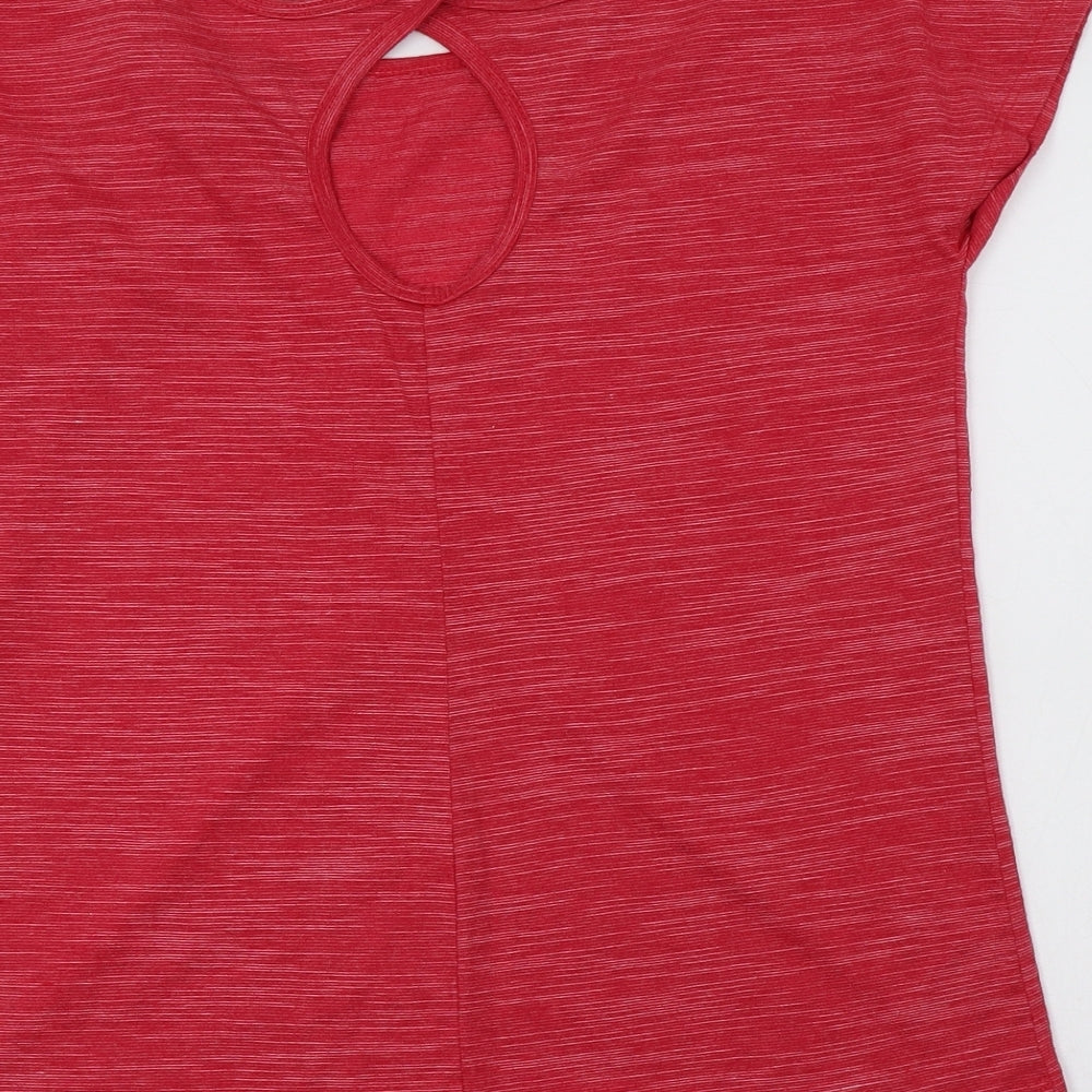 Matalan Womens Pink  Polyester Basic T-Shirt Size S Round Neck