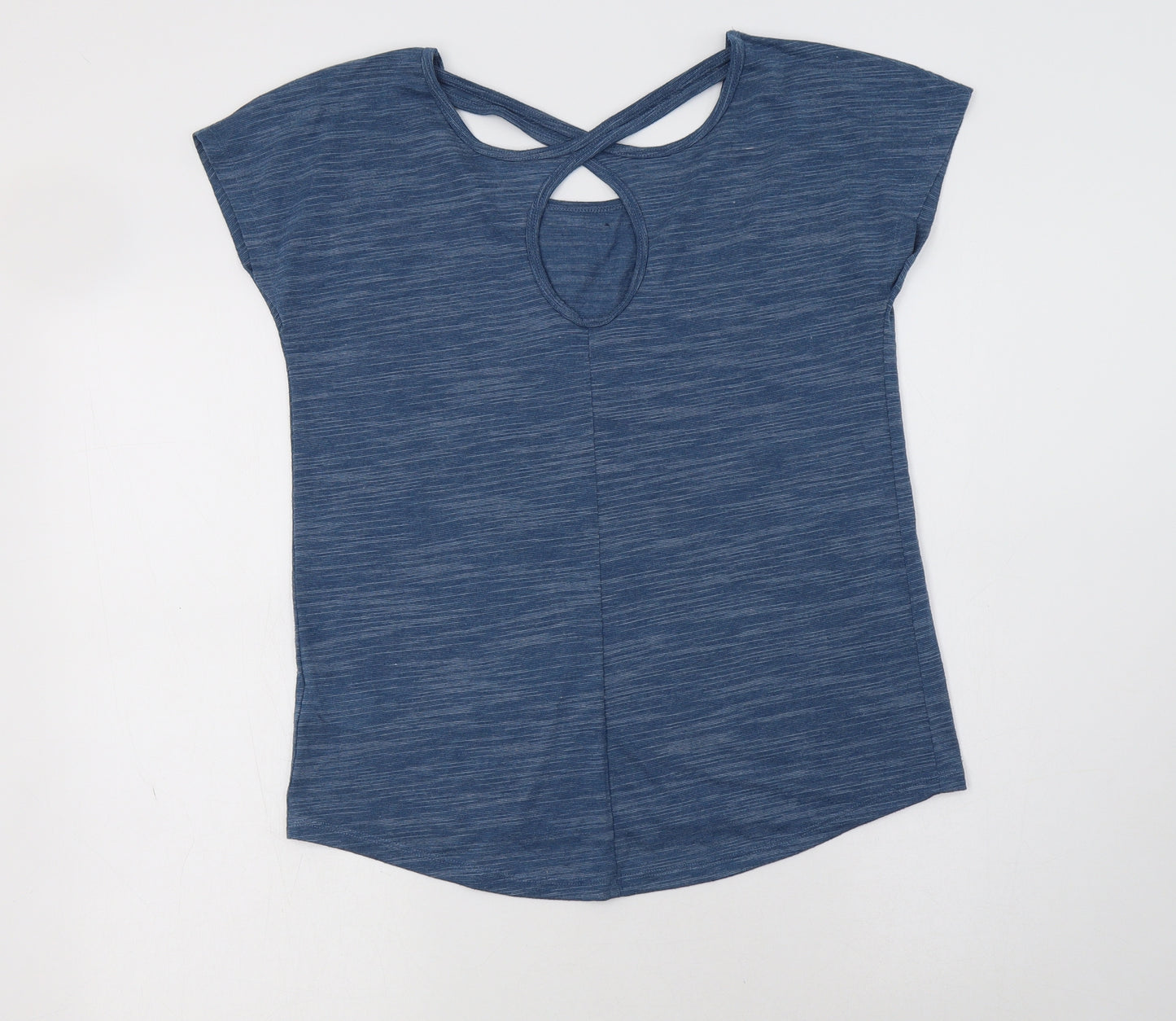 Matalan Womens Blue  Polyester Basic T-Shirt Size S Round Neck