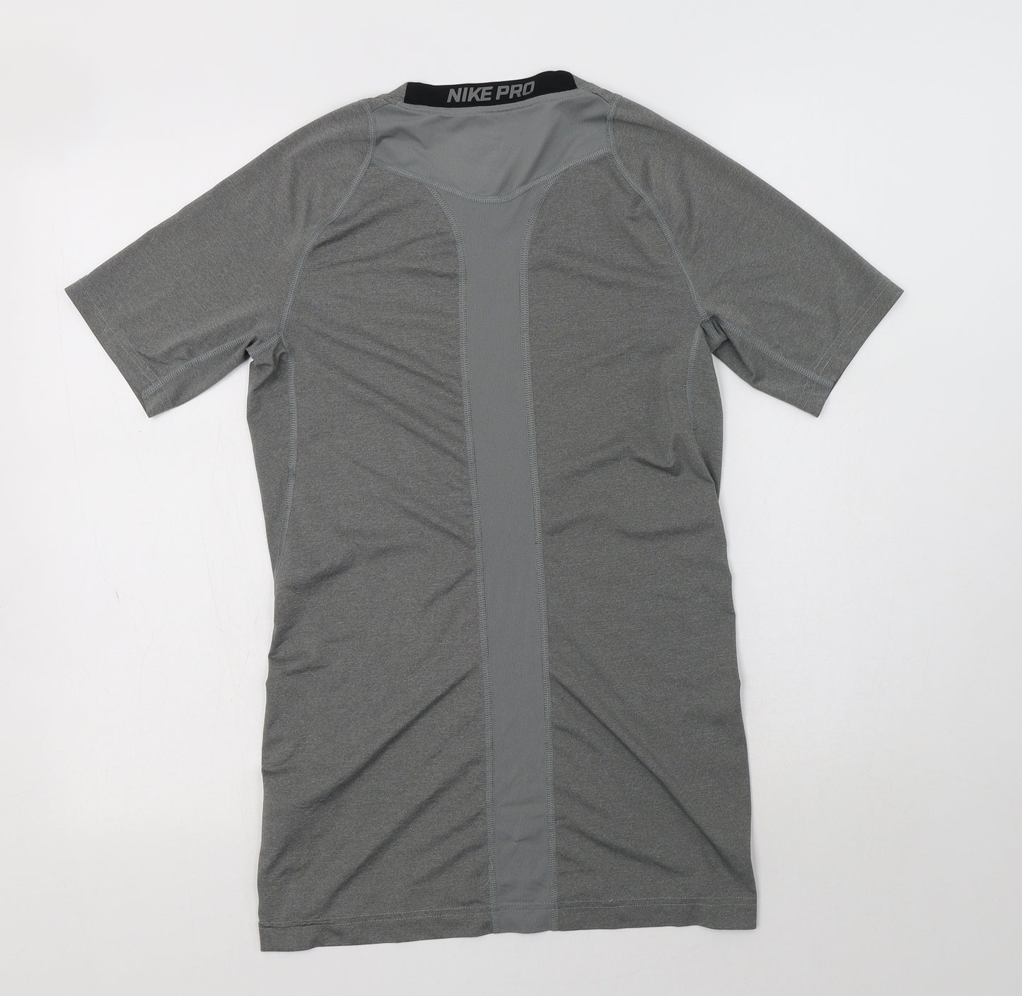 Nike Womens Grey  Polyester Basic T-Shirt Size M Crew Neck