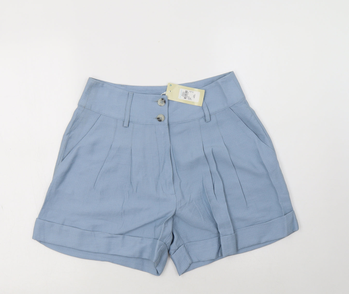 Primark Womens Blue  Viscose Compression Shorts Size 10 L6 in Regular Button