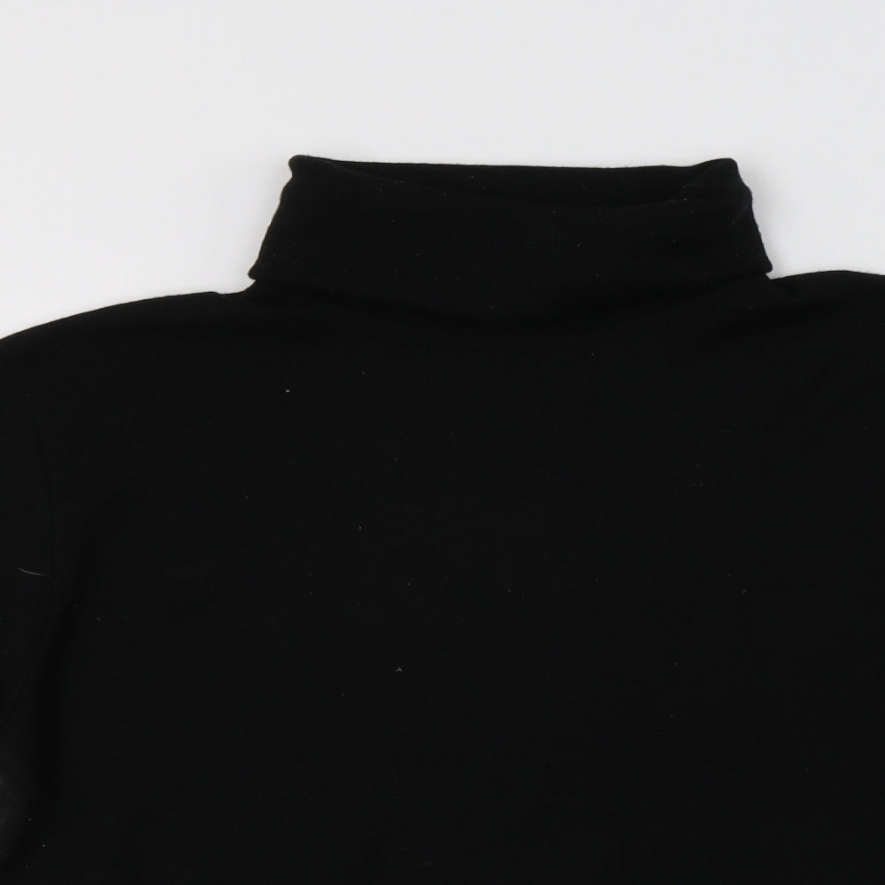 Lucia Basics Womens Black Roll Neck  Acrylic Pullover Jumper Size L
