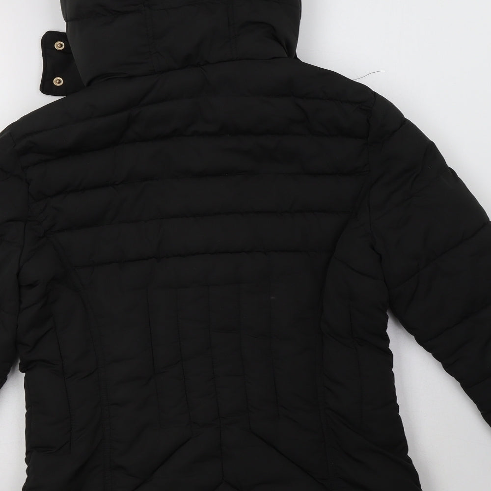 New Look Womens Black   Puffer Jacket Jacket Size 8  Zip