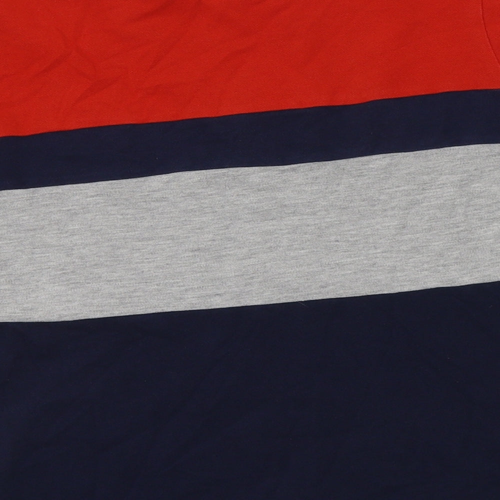NEXT Boys Multicoloured Colourblock Cotton Basic T-Shirt Size 8 Years Crew Neck