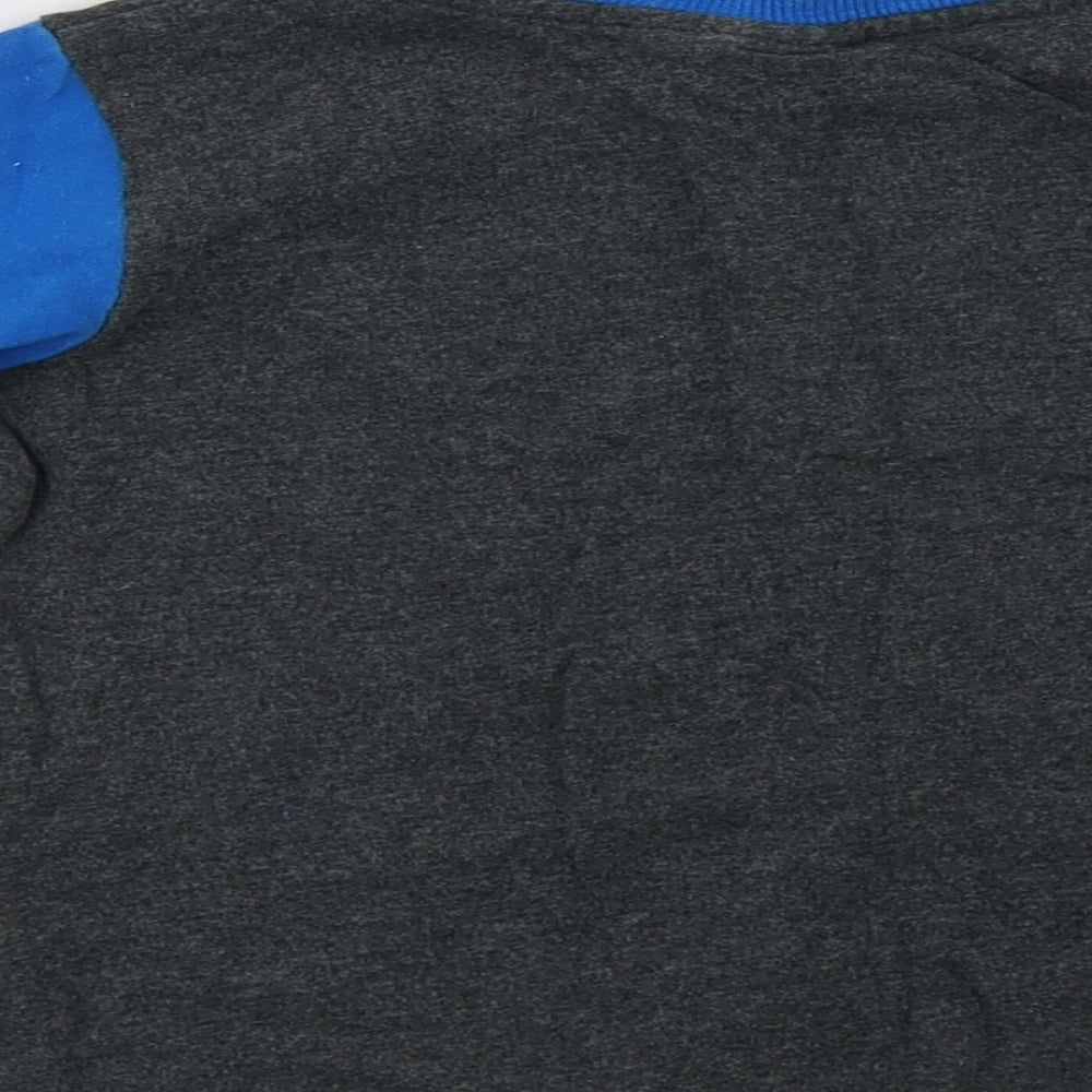 TU Boys Grey Colourblock Cotton Pullover Sweatshirt Size 5-6 Years   - Avengers