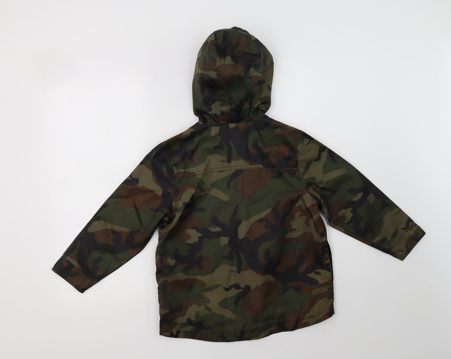 Red Herring Boys Green Camouflage  Rain Coat Jacket Size 7 Years