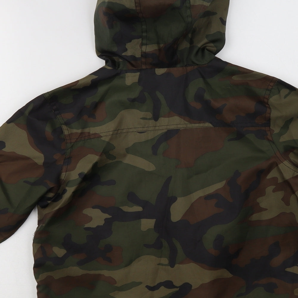 Red Herring Boys Green Camouflage  Rain Coat Jacket Size 7 Years