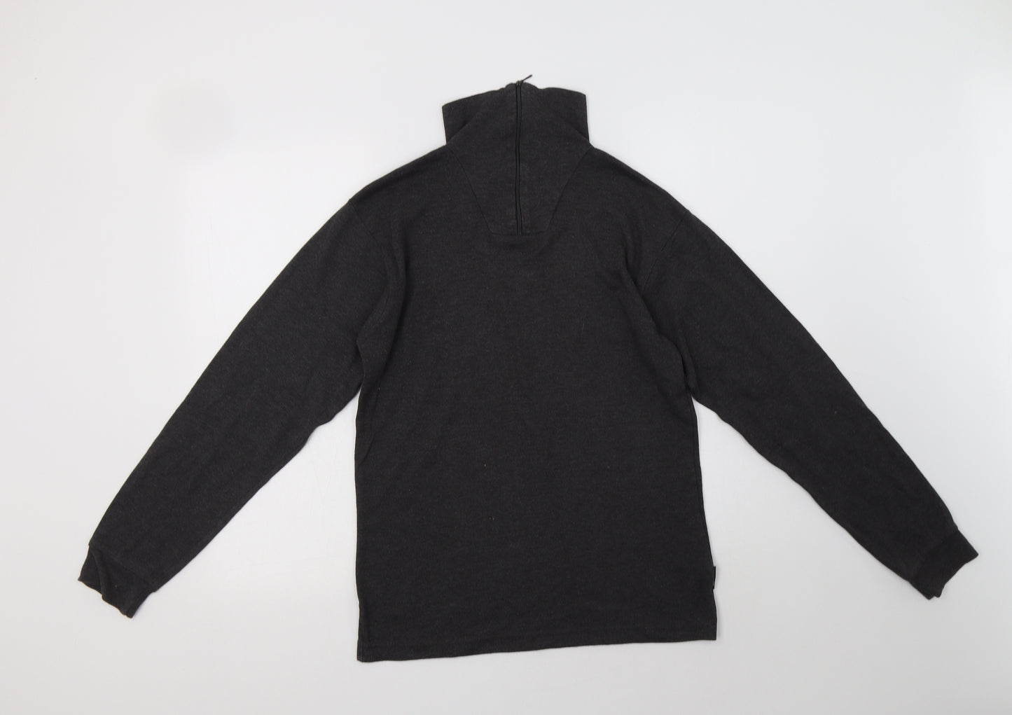 Trespass Mens Grey  Cotton Henley Sweatshirt Size S