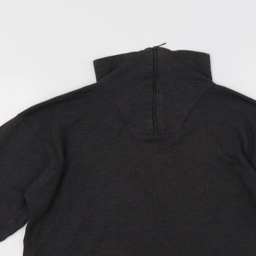 Trespass Mens Grey  Cotton Henley Sweatshirt Size S
