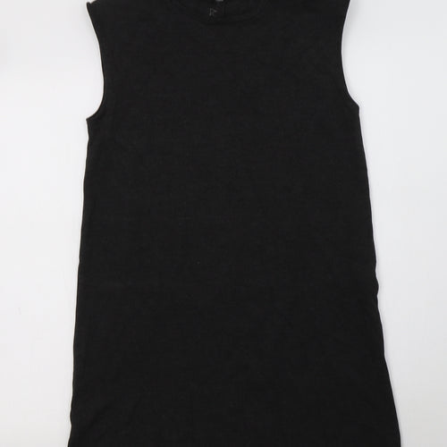 Zara Womens Grey  Viscose A-Line  Size S  Crew Neck