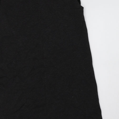 Zara Womens Grey  Viscose A-Line  Size S  Crew Neck