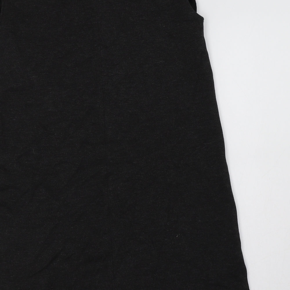 Zara Womens Grey  Viscose A-Line  Size S  Crew Neck