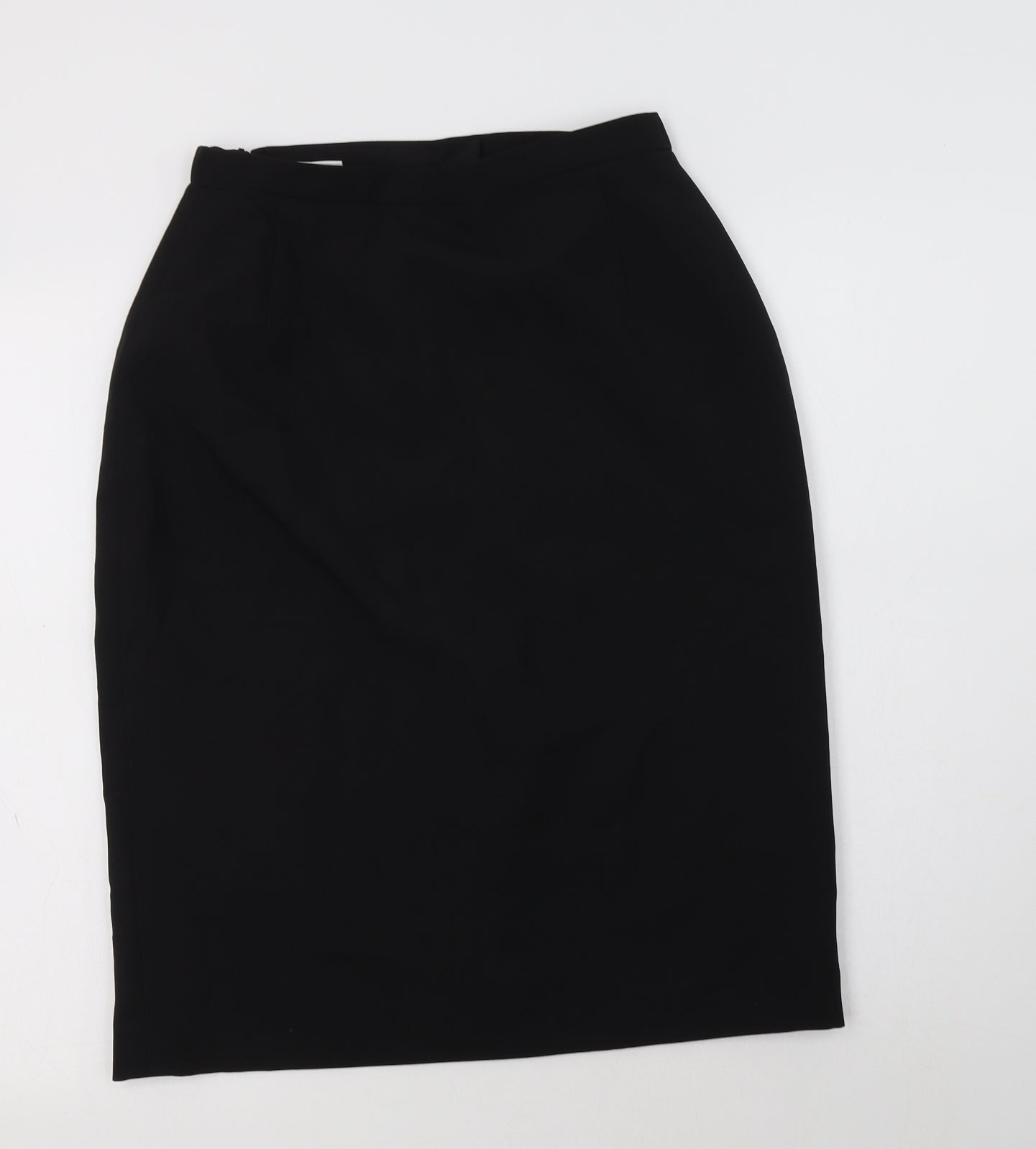 CONTEXT Womens Black  Polyester Straight & Pencil Skirt Size 12   Button