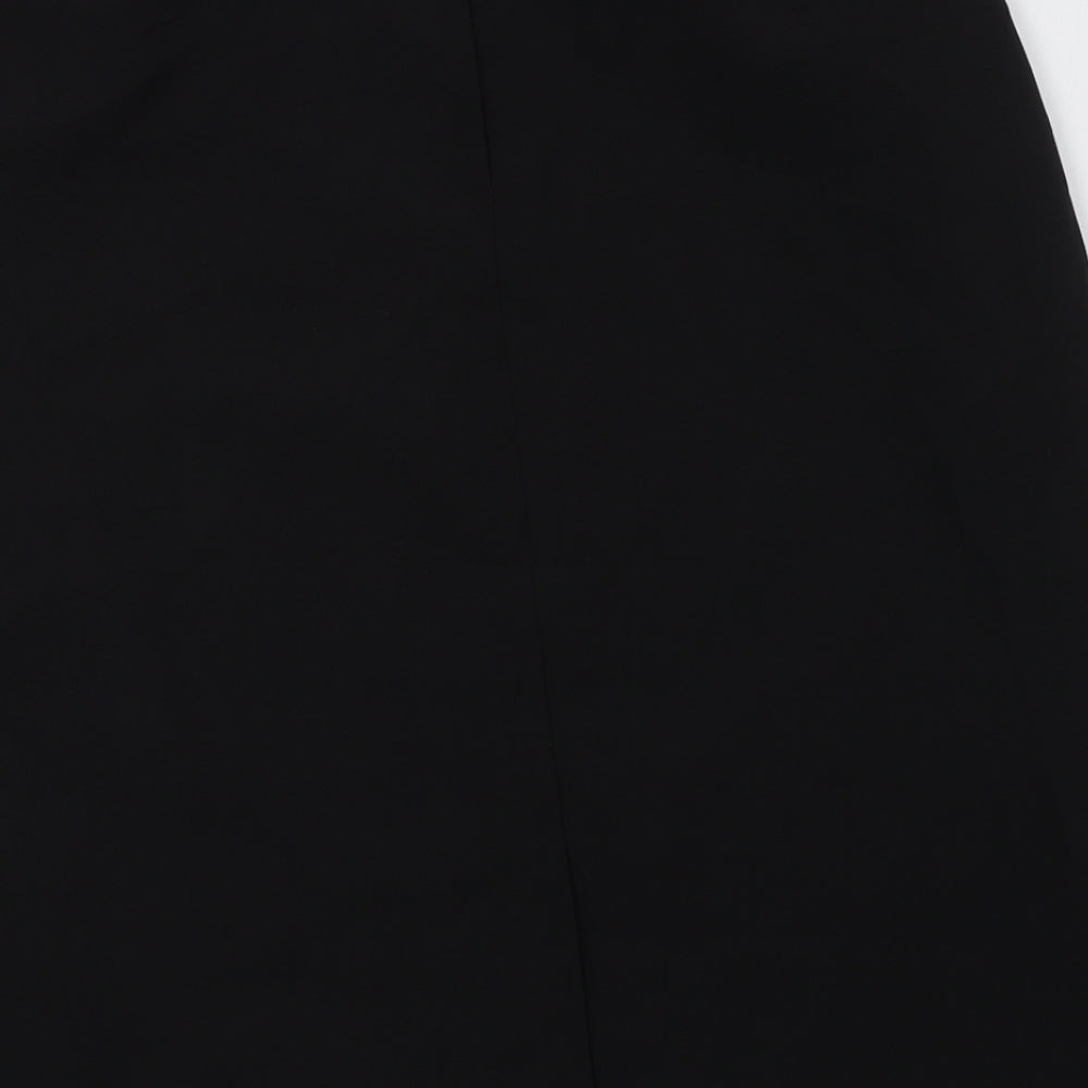 CONTEXT Womens Black  Polyester Straight & Pencil Skirt Size 12   Button