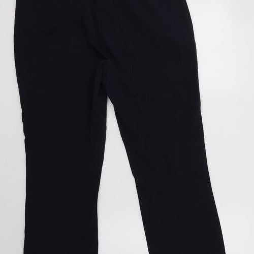 Maine New England Womens Blue  Cotton Dress Pants Trousers Size 12 L29 in Regular Hook & Eye