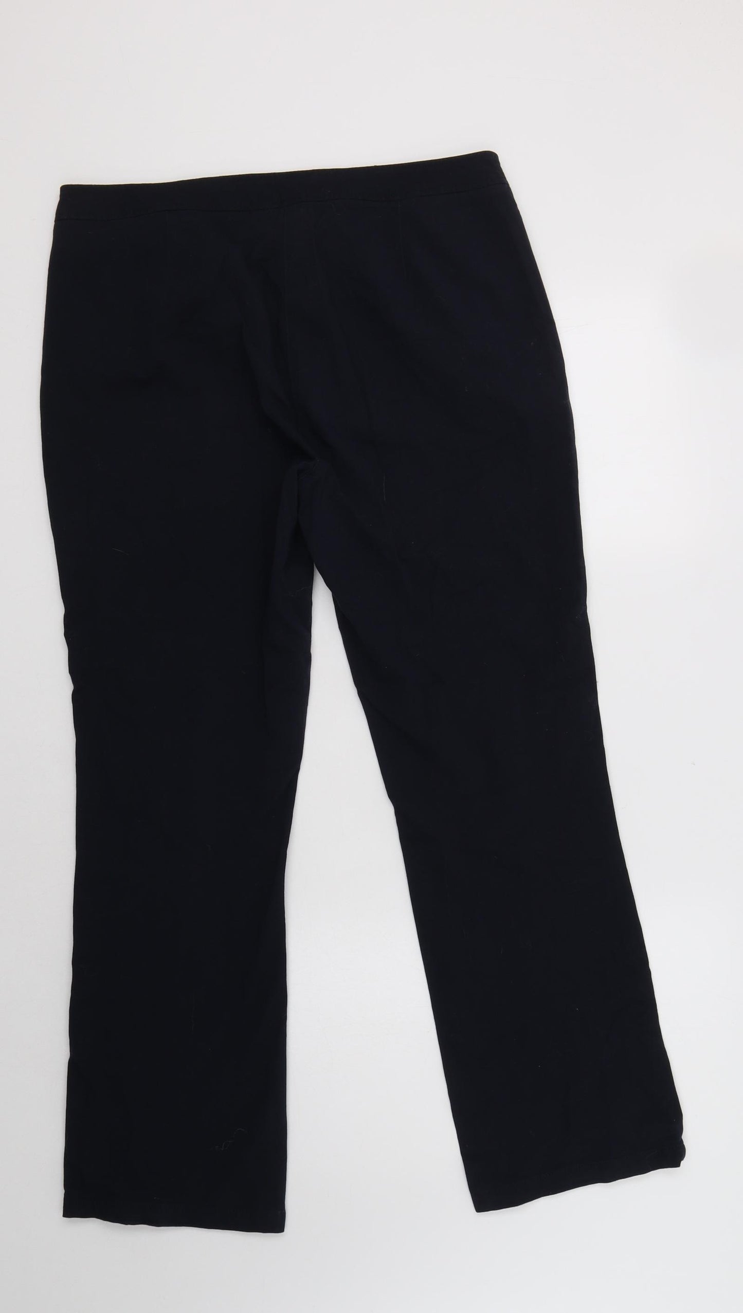 Maine New England Womens Blue  Cotton Dress Pants Trousers Size 12 L29 in Regular Hook & Eye