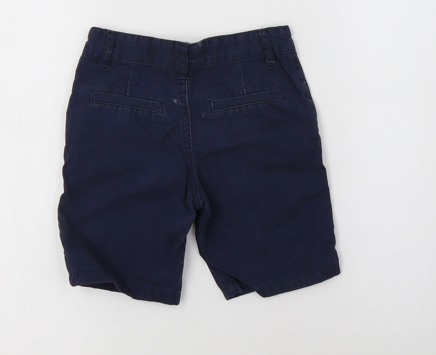 Primark Boys Blue  Cotton Chino Shorts Size 4-5 Years  Regular Buckle