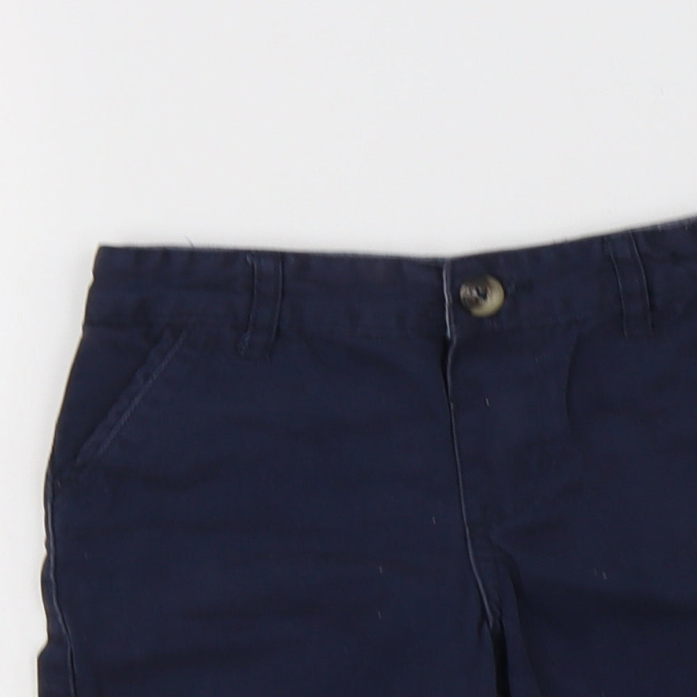 Primark Boys Blue  Cotton Chino Shorts Size 4-5 Years  Regular Buckle