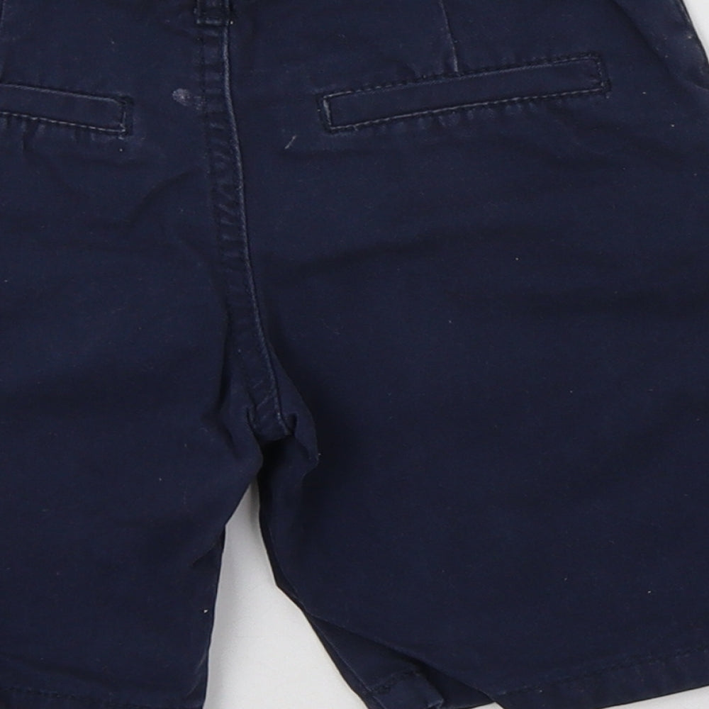 Primark Boys Blue  Cotton Chino Shorts Size 4-5 Years  Regular Buckle