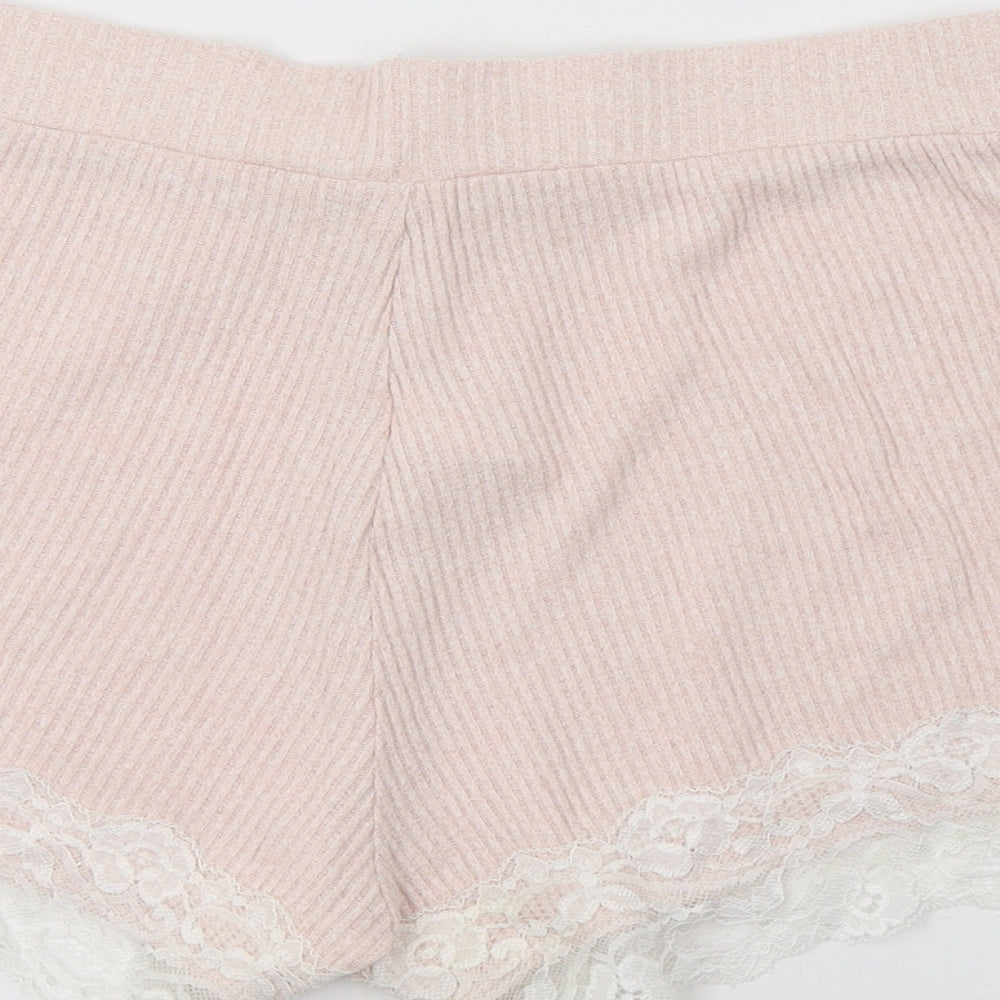 George Womens Pink  Viscose  Pyjama Pants Size 10  Drawstring - Lace Detail
