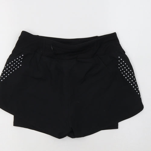 Crivit Womens Black  Polyester Compression Shorts Size XS L4 in Regular
