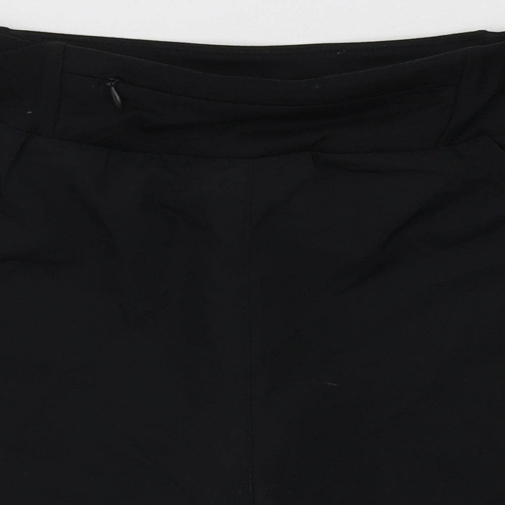 Crivit Womens Black  Polyester Compression Shorts Size XS L4 in Regular