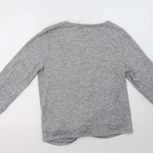 Cable & Gauge Womens Grey Crew Neck  Polyester Pullover Jumper Size XL
