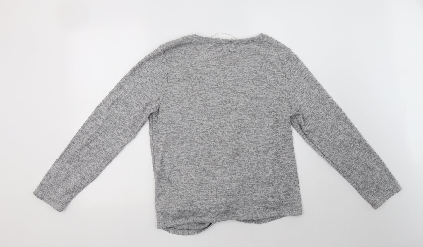 Cable & Gauge Womens Grey Crew Neck  Polyester Pullover Jumper Size XL