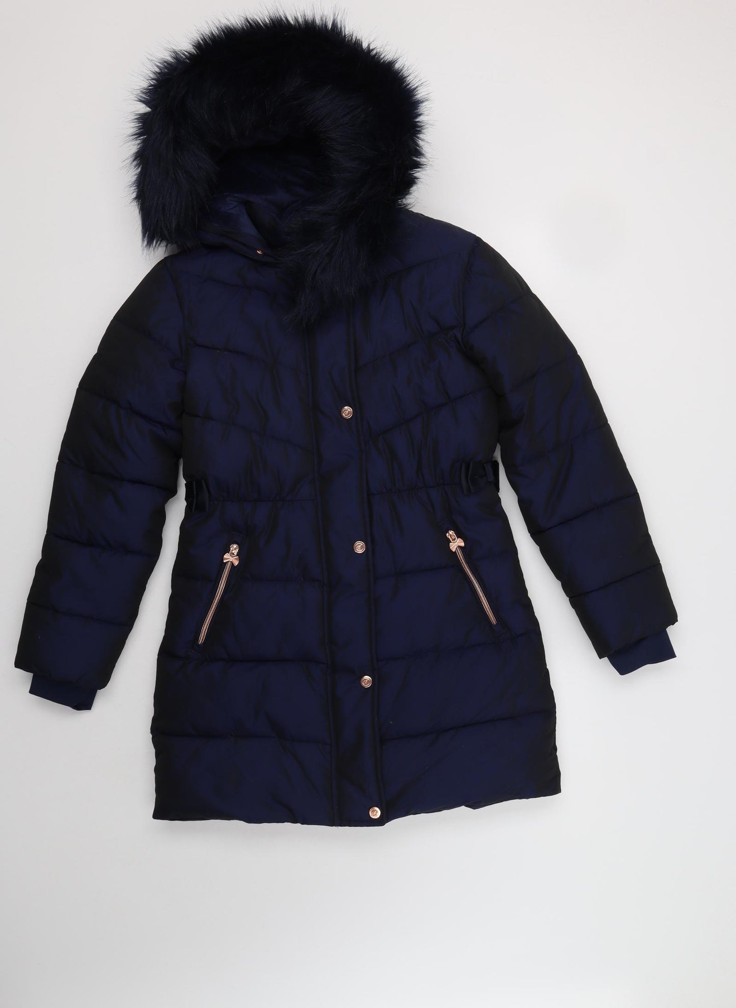 Ted Baker Girls Blue   Puffer Jacket Jacket Size 13 Years  Zip