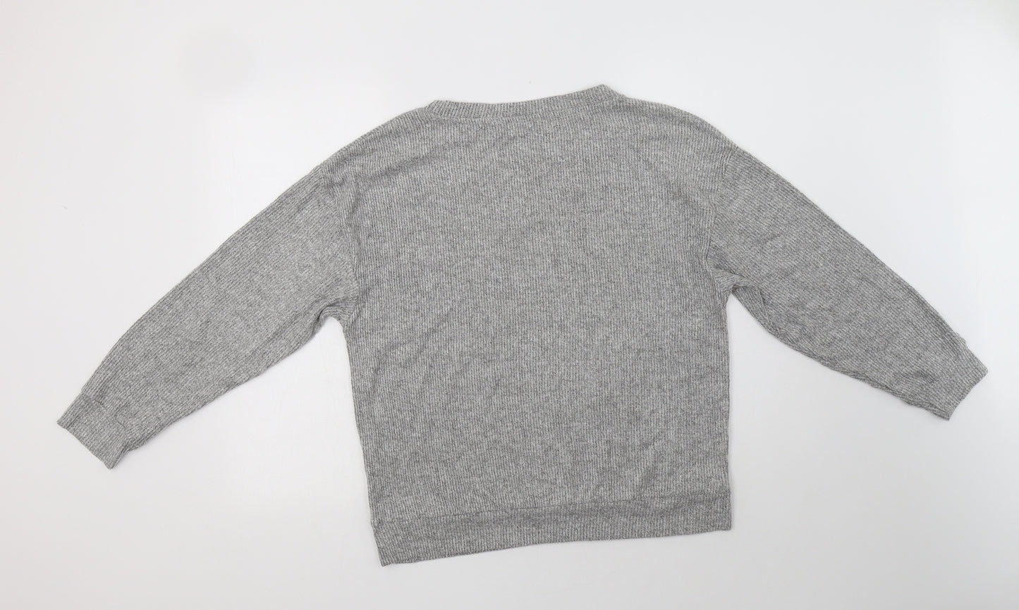 Golddigga Womens Grey  Viscose Top Lounge Set Size M