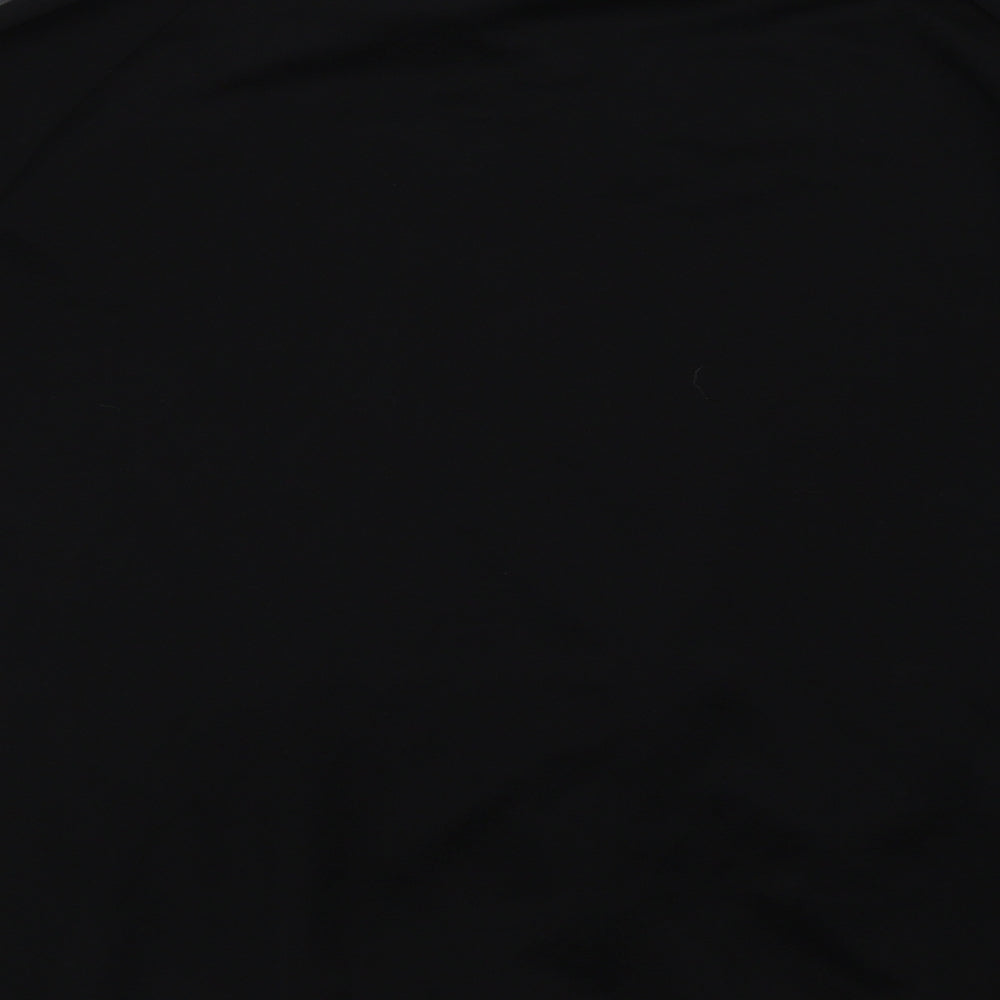 adidas Mens Black Striped Polyester Full Zip Sweatshirt Size 2XL
