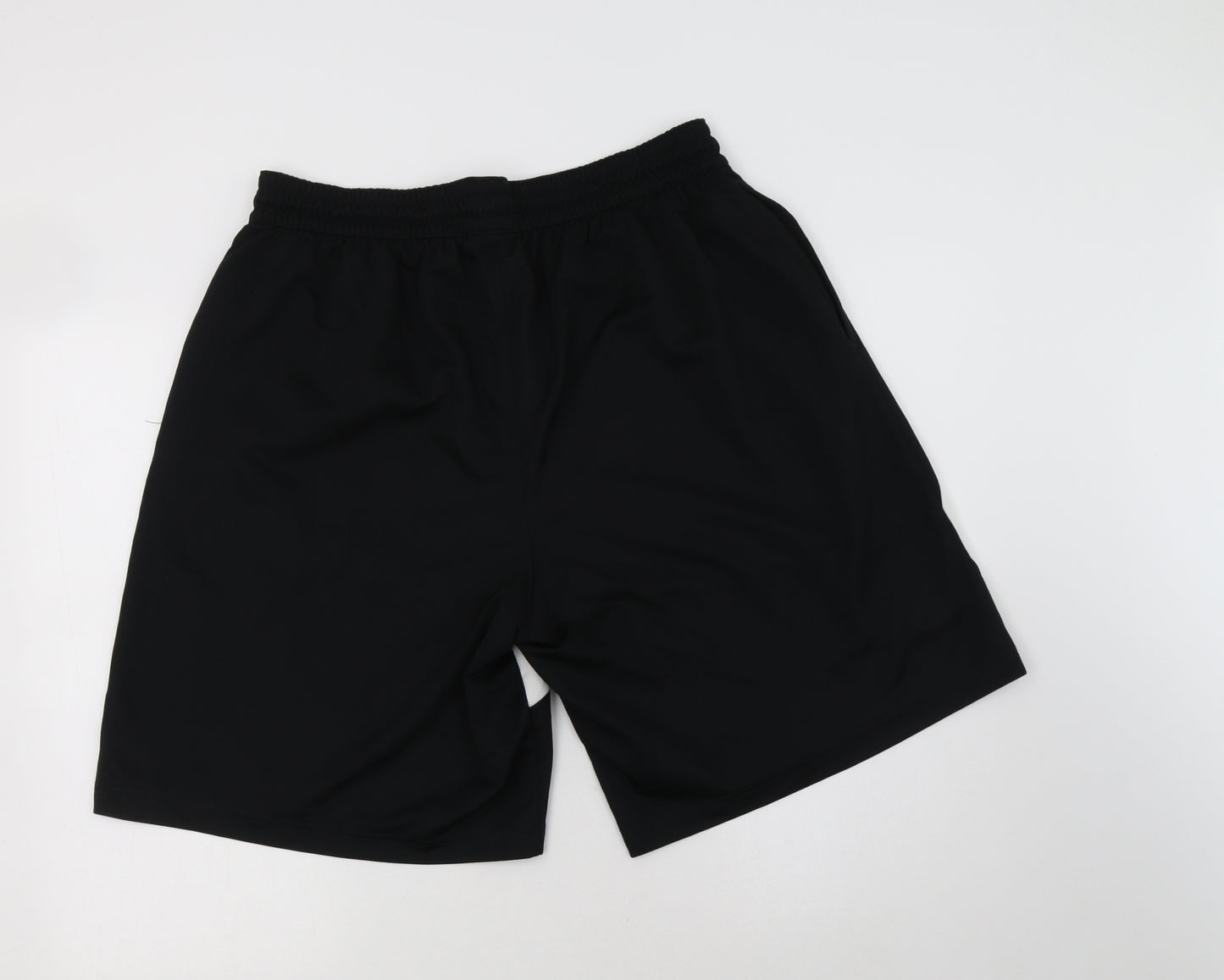 Nike Mens Black  Polyester Sweat Shorts Size 2XL L9 in Regular Drawstring