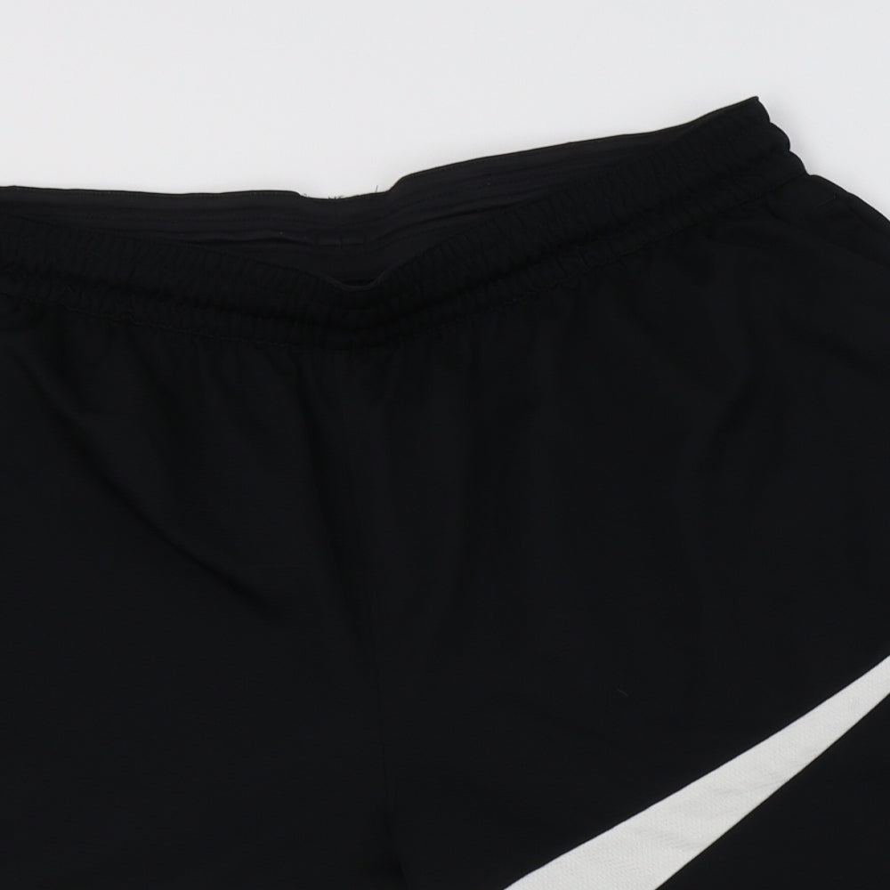 Nike Mens Black  Polyester Sweat Shorts Size 2XL L9 in Regular Drawstring