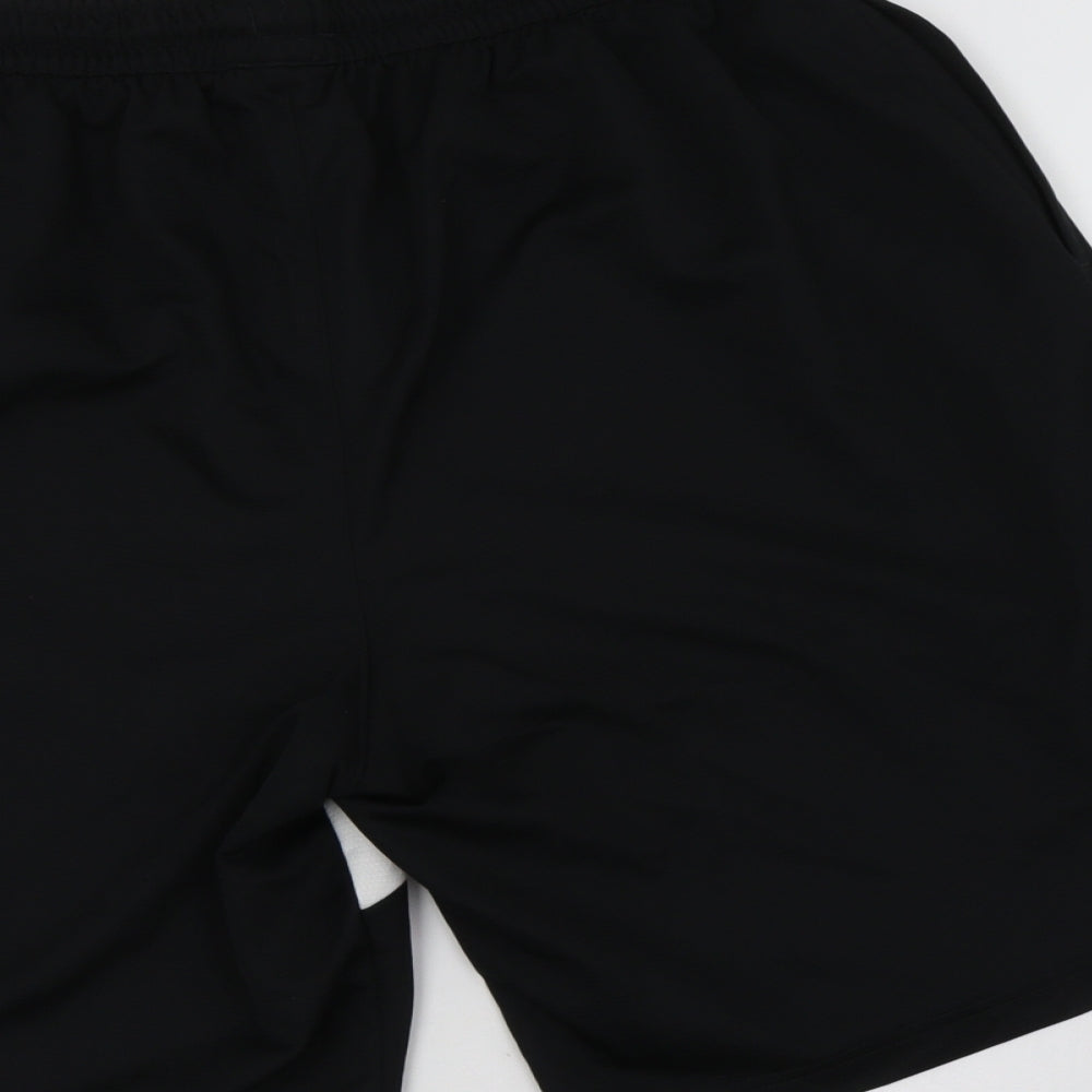 Nike Mens Black  Polyester Sweat Shorts Size 2XL L9 in Regular Drawstring