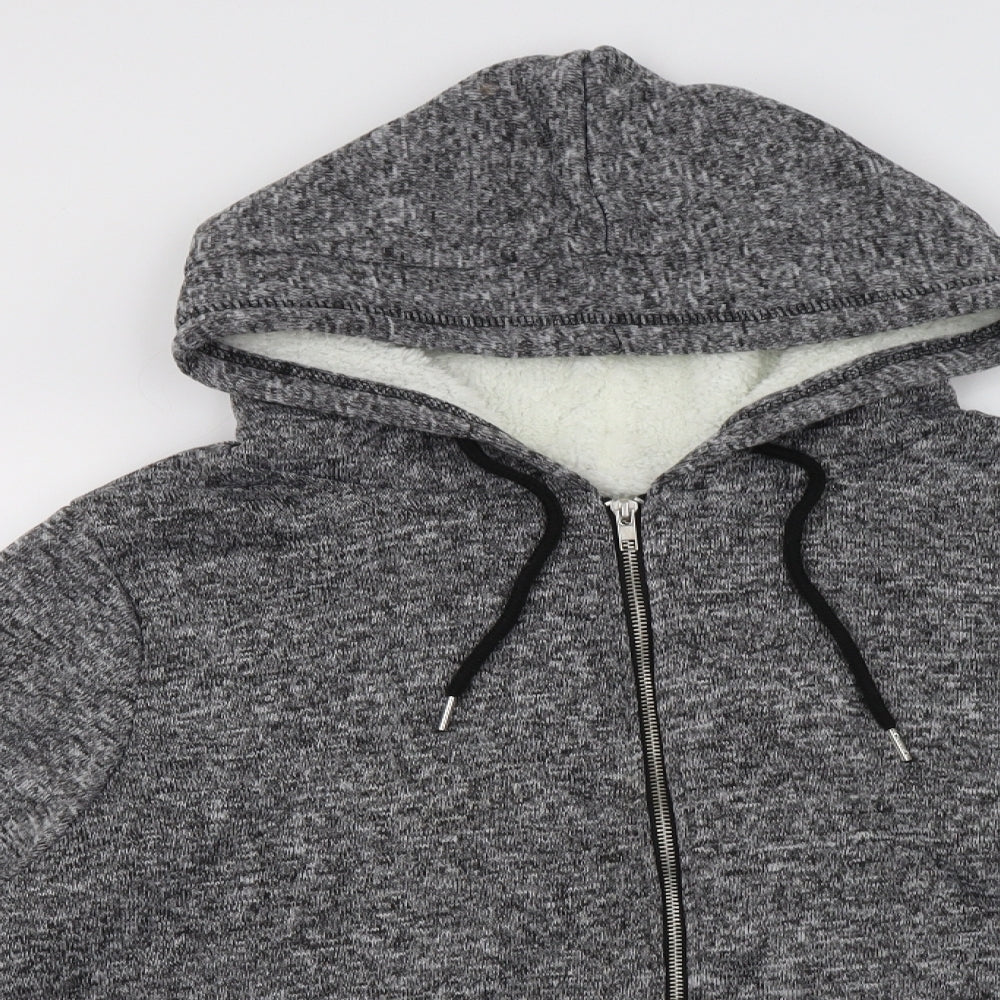 Primark Womens Grey  Polyester Full Zip Hoodie Size 20  Zip - Fluffy Lining