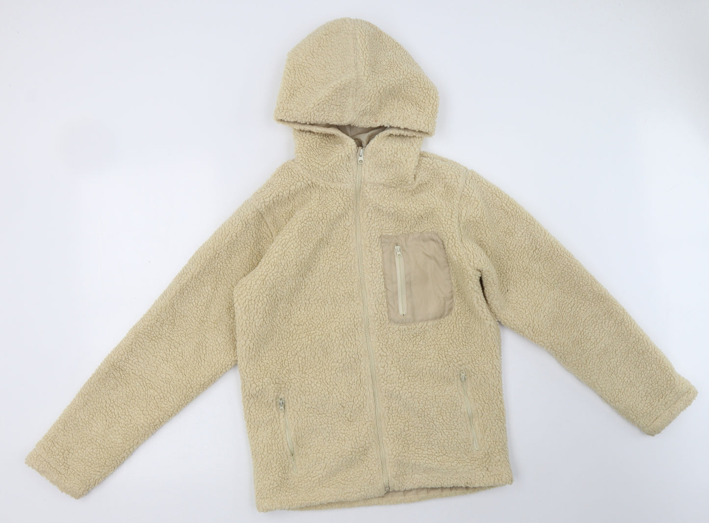 Kangaroo Poo Girls Beige   Jacket  Size 13 Years  Zip
