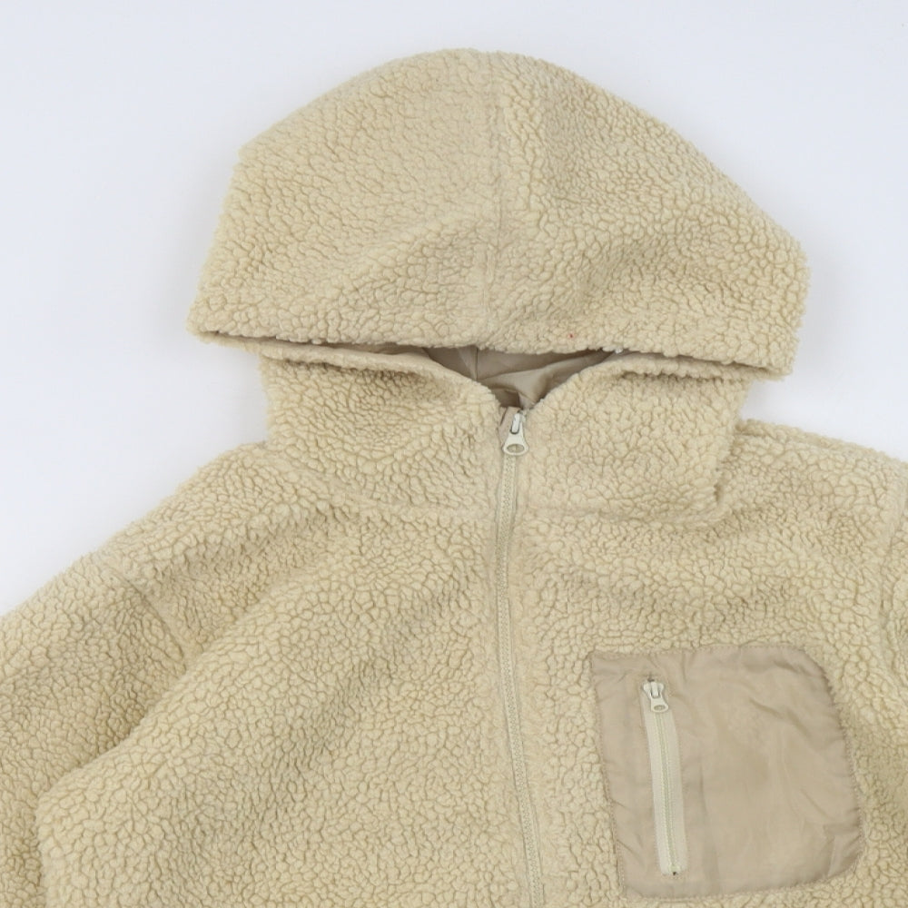 Kangaroo Poo Girls Beige   Jacket  Size 13 Years  Zip