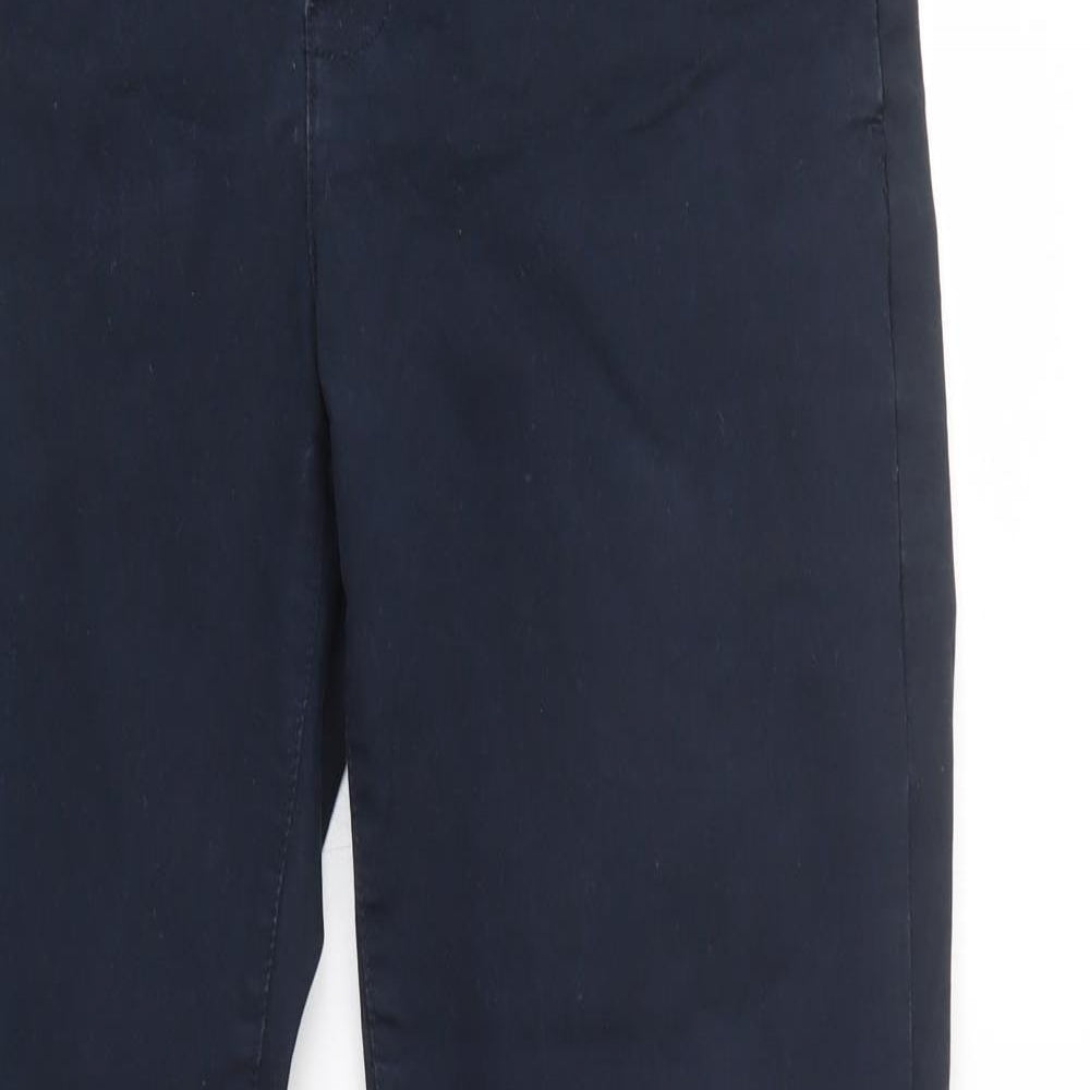 Jasper Conran Womens Blue  Cotton Chino Trousers Size 34 L32 in Regular