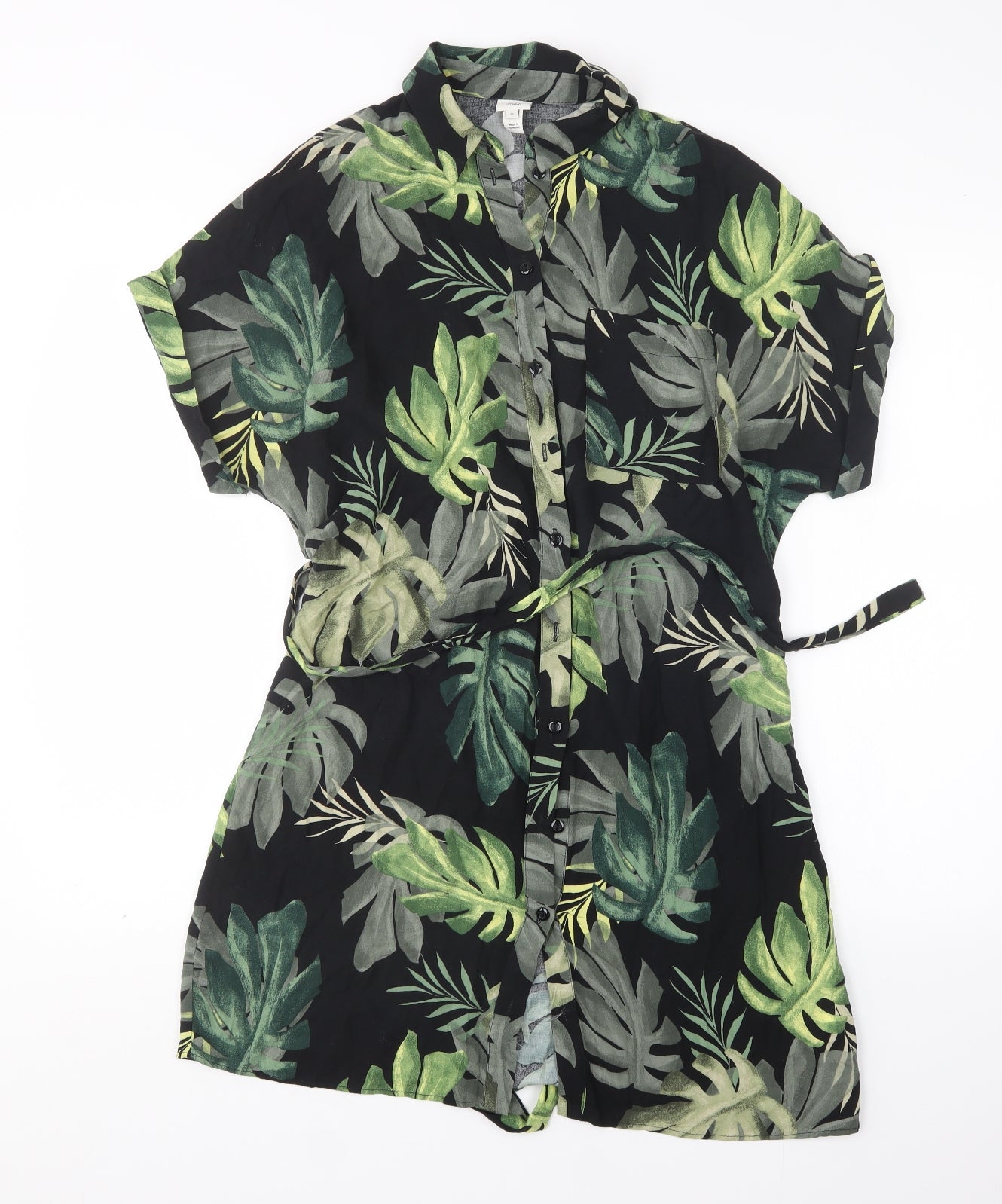 River Island Womens Multicoloured Floral Viscose Shirt Dress  Size 10  Collared