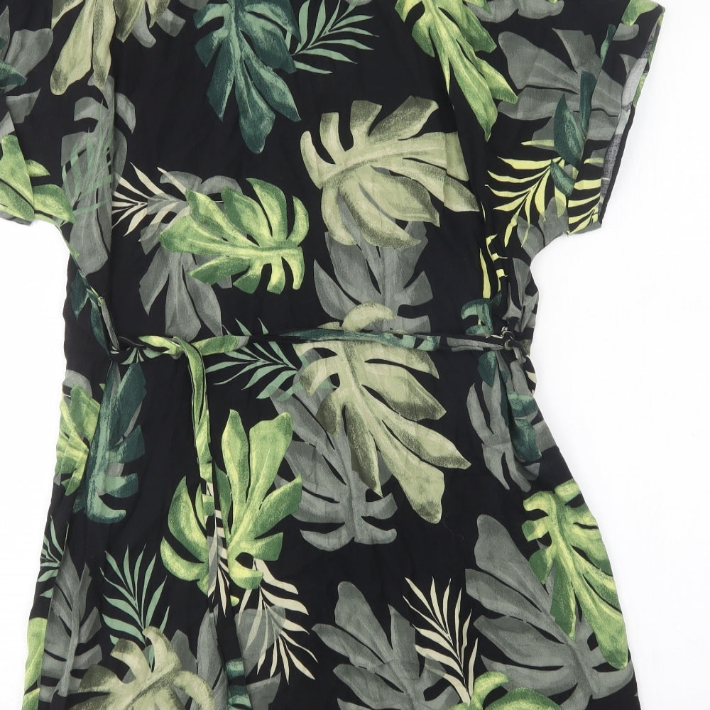 River Island Womens Multicoloured Floral Viscose Shirt Dress  Size 10  Collared