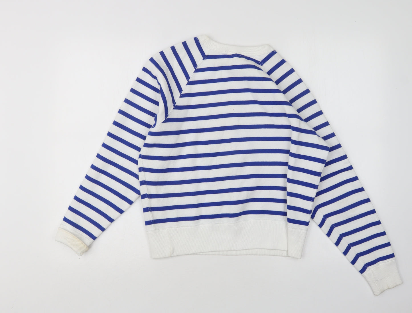 Polo Ralph Lauren Womens Multicoloured Striped Cotton Pullover Sweatshirt Size XS
