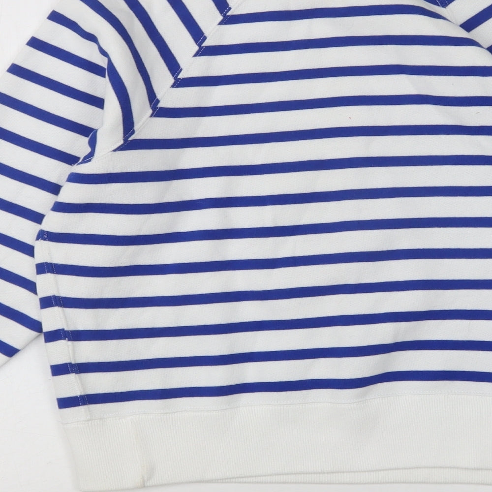 Polo Ralph Lauren Womens Multicoloured Striped Cotton Pullover Sweatshirt Size XS