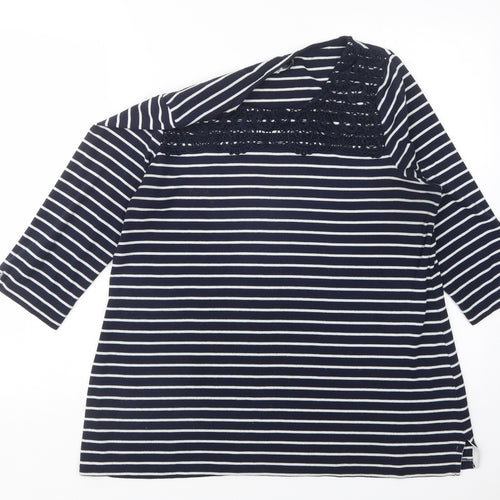 Love Leisure Womens Multicoloured Round Neck Striped Polyester Pullover Jumper Size 18