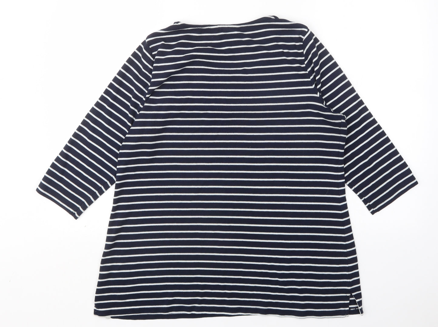 Love Leisure Womens Multicoloured Round Neck Striped Polyester Pullover Jumper Size 18