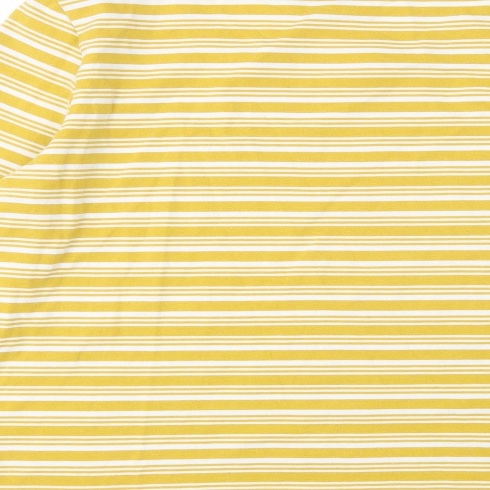 Plain Tree Womens Multicoloured Striped Cotton Basic T-Shirt Size 18 Round Neck