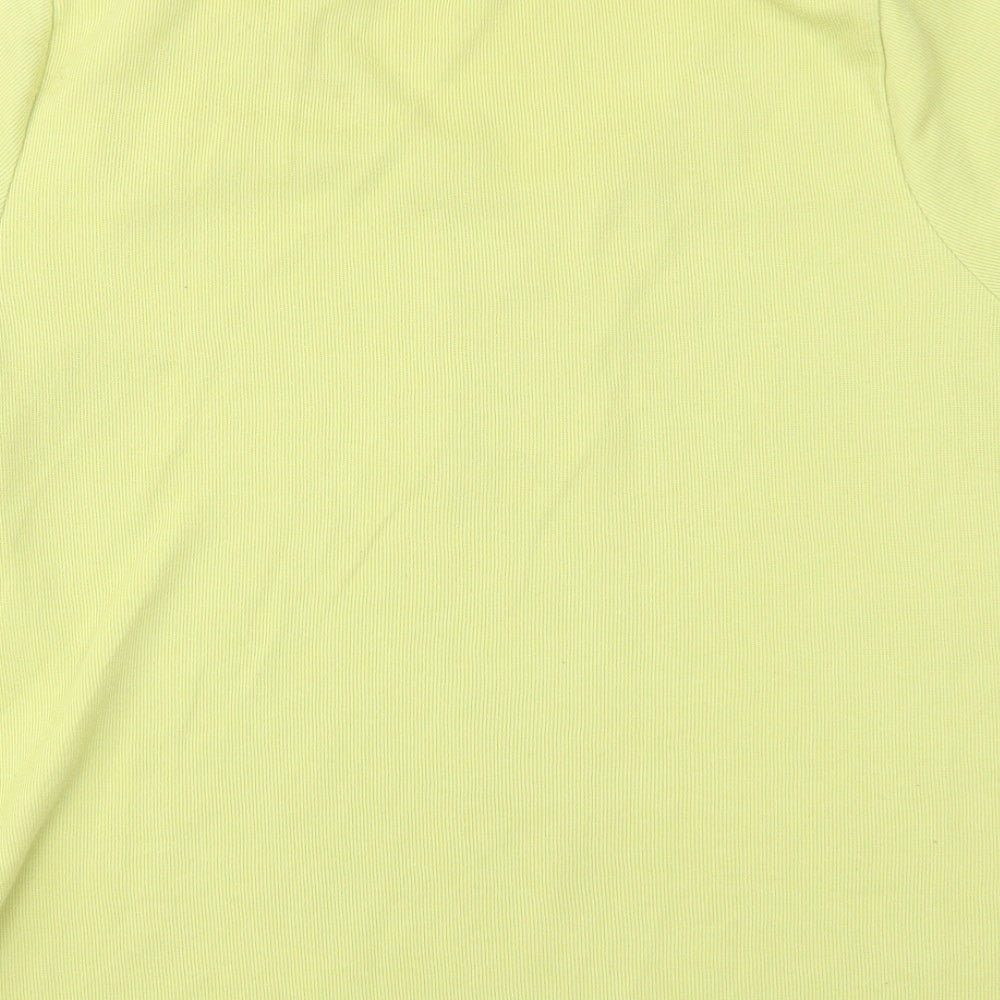 Love Tees Womens Green V-Neck  Polyester Pullover Jumper Size 18
