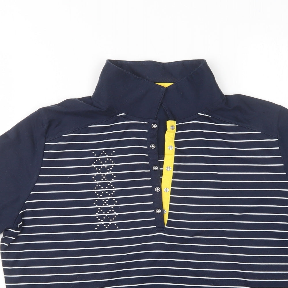 Green Lamb Womens Multicoloured Striped Cotton Basic Polo Size 16 Collared