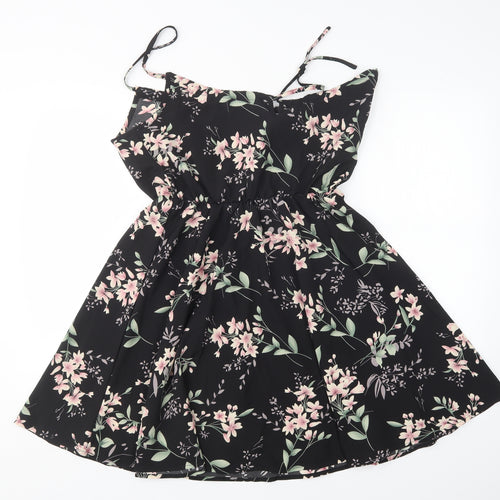 Shein  Womens Multicoloured Floral Polyester Tank Dress  Size M  V-Neck
