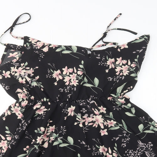 Shein  Womens Multicoloured Floral Polyester Tank Dress  Size M  V-Neck