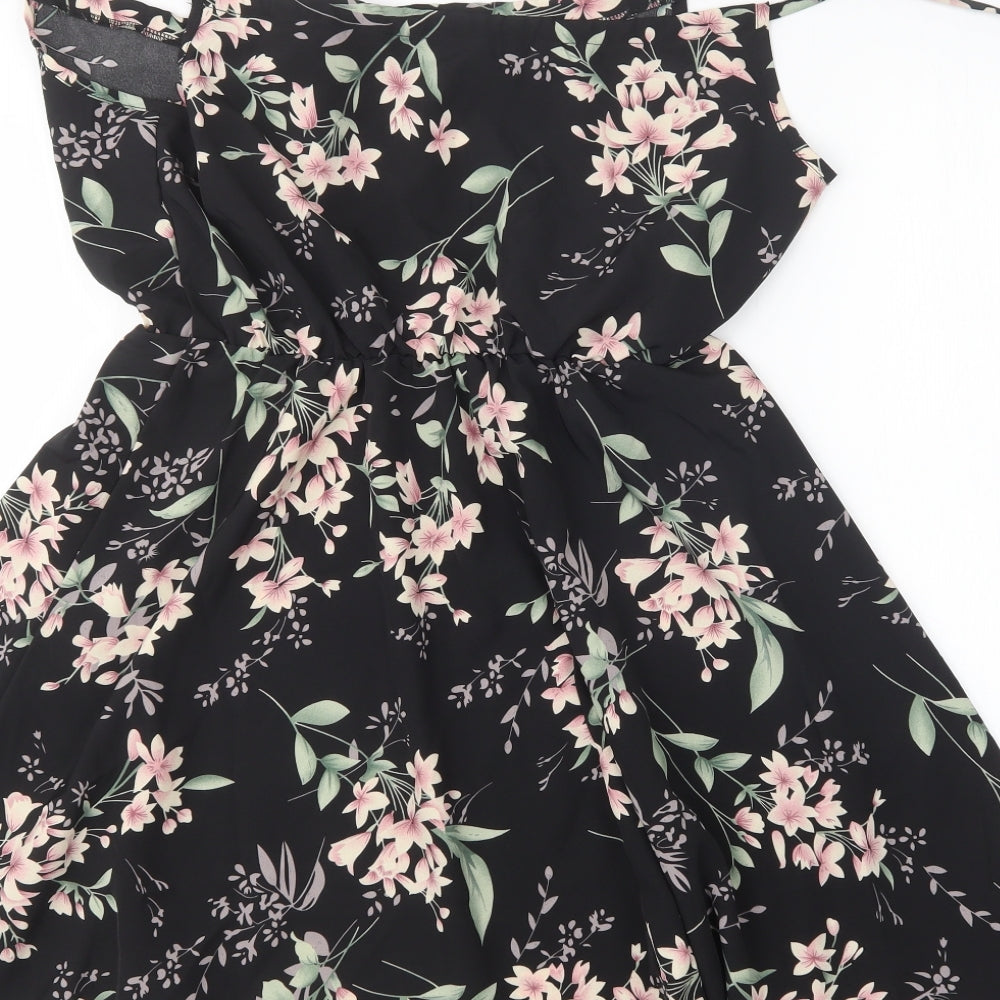 Shein  Womens Multicoloured Floral Polyester Tank Dress  Size M  V-Neck