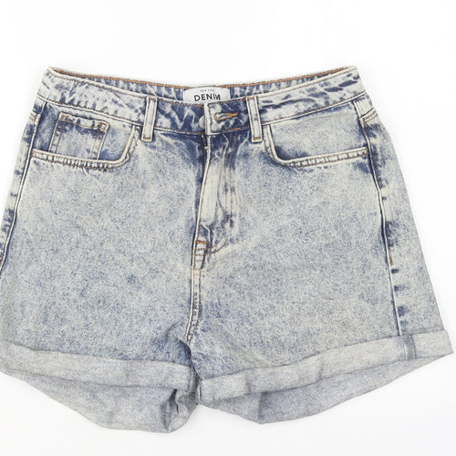 New Look Womens Blue  Cotton Hot Pants Shorts Size 10 L4 in Regular